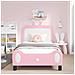 Struttura letto bambini con testata Rosa 80 x 200 cm PU - Foto miniatura 3