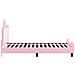Struttura letto bambini con testata Rosa 80 x 200 cm PU - Foto miniatura 6