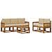 Set di divani da esterno 6 pcs Naturale e Beige Poliestere - Foto miniatura 1