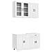 Unità Cucina PORTO 4 pcs Bianco Lucido Legno ingegnerizzato - Foto miniatura 1