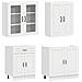 Unità Cucina PORTO 4 pcs Bianco Lucido Legno ingegnerizzato - Foto miniatura 3