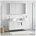 Set di Armadi da Bagno 4 pcs Bianco Legno ingegnerizzato - Foto miniatura 2
