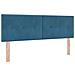 Letto ottomano con materasso Blu Scuro 160 x 200 cm Velluto - Foto miniatura 4