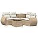 Set di divani 6 pz Beige e Bianco Crema - Foto miniatura 1