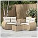 Set di divani 6 pz Beige e Bianco Crema - Foto miniatura 5