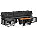 Set Divano da Giardino 8 pz Nero e Grigio scuro polyrattan - Foto miniatura 1