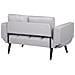 Divano Letto Con Rivestimento Grigio Chiaro Brekke - Foto miniatura 3