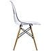 Juliette - Sedia Stile Nordico Trasparente Con Gambe In Legno - Foto miniatura 4