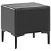 Comodino Con 2 Cassetti In Pelle Sintetica Nera Sezanne - Foto miniatura 7