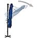 Ombrellone A Sbalzo Con Palo In Alluminio Azzurro 250x250 Cm - Foto miniatura 5