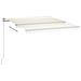 Tenda da Sole Retrattile Manuale con LED 400x350 cm Crema - Foto miniatura 3