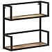 Scaffale A Muro 60x20x60 Cm In Legno Di Mango Grezzo - Foto miniatura 1