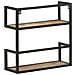 Scaffale A Muro 60x20x60 Cm In Legno Di Mango Grezzo - Foto miniatura 6