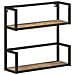 Scaffale A Muro 60x20x60 Cm In Legno Di Mango Grezzo - Foto miniatura 10