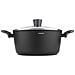 Bono Casseruola Alta Induzione, 20cm, 2,5 Litri, Coperchio In Vetro, Antiaderente Nero - Foto miniatura 1