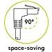 Cavo Patch Cat 6a 1x Angolato A 90°, U / utp, Nero - Foto miniatura 4