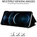 Custodia Compatibile Con Apple Iphone 12 Pro Max In Tormalina Nera - Clear View Specchio Coperchio Protettivo Con Funzione Di Supporto Protezione A 360 Gradi - Foto miniatura 5