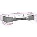 Set Divani Da Giardino 7 Pz Con Cuscini In Polyrattan Marrone - Foto miniatura 8