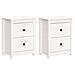 Comodini 2 Pz Bianchi 50x35x61,5 Cm In Legno Massello Di Pino - Foto miniatura 1