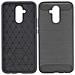 Custodia B-case Tpu Silicone Cover Case Per Samsung Galaxy A6 (2018) Carbon Metal Black - Foto miniatura 1