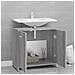 Armadietto Bagno Grigio Sonoma 60x33x60 Cm In Legno Multistrato - Foto miniatura 8