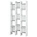 Libreria Rockford, Mobile Portalibri Con 18 Ripiani, Scaffale Con Scomparti Quadrati, Scaffale Moderno Da Ufficio, 96x29h192 Cm, Bianco - Foto miniatura 2