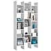 Libreria Rockford, Mobile Portalibri Con 18 Ripiani, Scaffale Con Scomparti Quadrati, Scaffale Moderno Da Ufficio, 96x29h192 Cm, Bianco - Foto miniatura 4