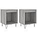 Comodini 2pz Grigio Sonoma 40x35x50 Cm In Legno Multistrato - Foto miniatura 2