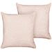 Set Di 2 Cuscini Leuzea Bouclé 45 X 45 Cm Rosa Pastello Tinta Unita - Foto miniatura 8