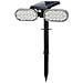 Faro 32 Led Luce Calda Faretto Pannello Solare Sensore Crepuscolare Per Giardino - Foto miniatura 1