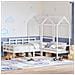 Set Dormeuse E Panca Con Tetto Bianco 90x190cm Massello Pino - Foto miniatura 8