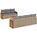 Set Divano da Giardino 8 pz con Cuscini Beige in Polyrattan - Foto miniatura 1