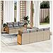 Set Divano da Giardino 8 pz con Cuscini Beige in Polyrattan - Foto miniatura 10