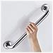 Maniglione Sicurezza Bagno Alluminio Cromato Sostegno Anziani Disabili 55cm 1926 - Foto miniatura 3