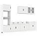 Set Mobili Da Cucina 7 Pz Kalmar Bianchi Lucido In Truciolato - Foto miniatura 2