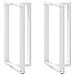 Gambe Tavolo Bar A Forma T 2pz Bianco 60x35x(110-111)cm Acciaio - Foto miniatura 1