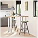 Gambe Tavolo Bar A Forma T 2pz Bianco 60x35x(110-111)cm Acciaio - Foto miniatura 2