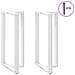Gambe Tavolo Bar A Forma T 2pz Bianco 60x35x(110-111)cm Acciaio - Foto miniatura 3
