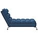 Chaise Longue Con Cuscini Blu In Tessuto - Foto miniatura 4