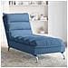 Chaise Longue Con Cuscini Blu In Tessuto - Foto miniatura 8