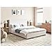 Letto Ad Acqua Velluto Lavaur 160 X 200 Cm Bianco Sporco - Foto miniatura 1