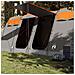 Tenda Familiare Tunnel 10 Persone Grigia Arancione Impermeabile - Foto miniatura 1