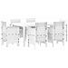 Set da Pranzo da Giardino 7 Pezzi con Cuscini Bianco Rattan Sintetico - Foto miniatura 1