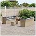 Set Divano da Giardino 11 Pezzi con Cuscini Beige Polyrattan Acacia, Set da Pranzo da Giardino 3 Pezzi con Cuscini Beige Polyrattan Acacia - Foto miniatura 3