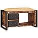 Panchina da archiviazione Multicolore 80x35x40 cm Legno solido di recupero - Foto miniatura 4