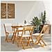 Set Bistro Pieghevole da 5 Pezzi con Cuscini in Legno Massello di Acacia - Foto miniatura 4
