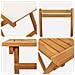 Set Bistro Pieghevole da 5 Pezzi con Cuscini in Legno Massello di Acacia - Foto miniatura 9