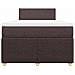 Giroletto a Molle con Materasso Marrone Scuro 120x200cm Tessuto - Foto miniatura 6