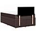 Giroletto a Molle con Materasso Marrone Scuro 120x200cm Tessuto - Foto miniatura 8