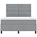 Letto con Rete con Materasso Grigio Chiaro 140x200 cm Tessuto - Foto miniatura 8
